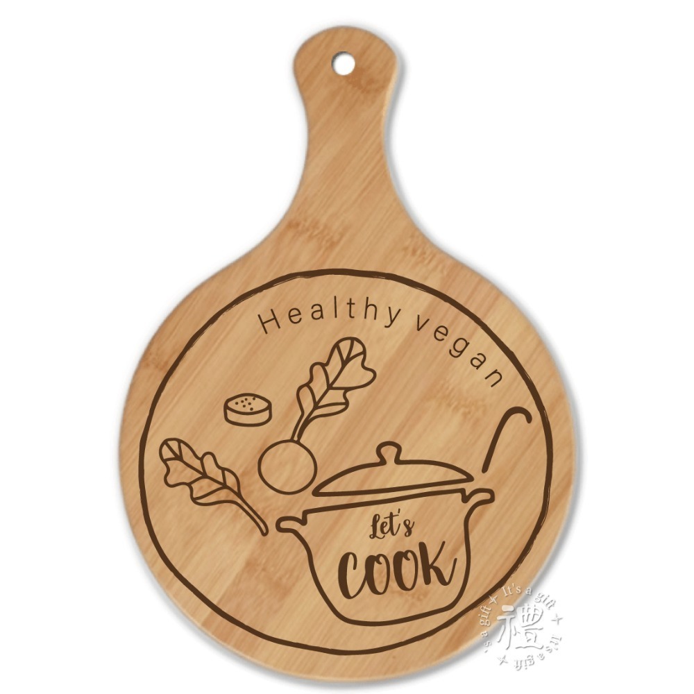 PIZZA板 【披薩板】(大圓) pizza plate 砧板 麵包木盤 披薩盤 禮品 禮物 竹木大手柄披薩板 餐具-規格圖5