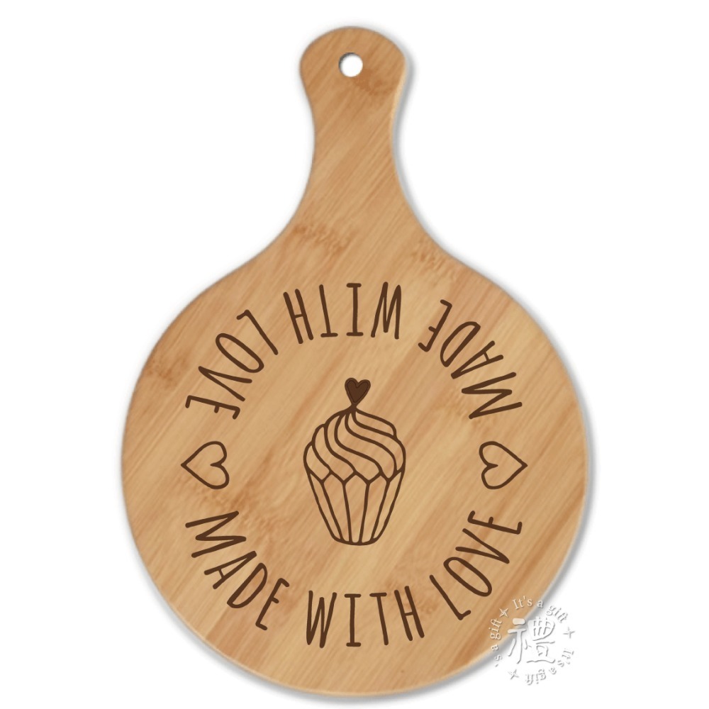 PIZZA板 【披薩板】(大圓) pizza plate 砧板 麵包木盤 披薩盤 禮品 禮物 竹木大手柄披薩板 餐具-規格圖5