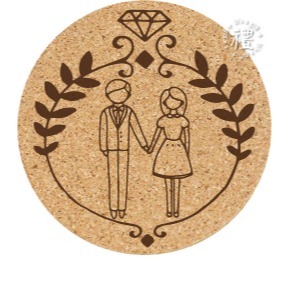 【文創杯墊】婚禮小禮品 杯墊 (婚禮∣Wedding) 客製化禮品 軟木杯墊 小禮物 活動贈品 客製化贈品 訂製禮品-規格圖6