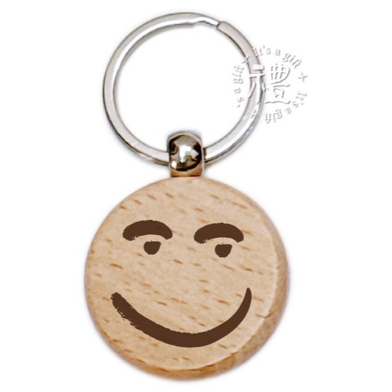 【文創鑰匙圈】(表情) 原木鑰匙圈 婚禮小禮品 開店禮品 客製化禮品 小禮物 活動贈品 客製化贈品 訂製禮品-細節圖5