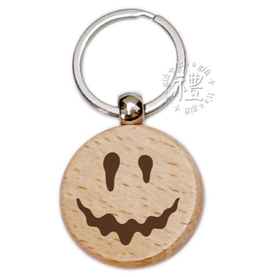 【文創鑰匙圈】(表情) 原木鑰匙圈 婚禮小禮品 開店禮品 客製化禮品 小禮物 活動贈品 客製化贈品 訂製禮品-規格圖6