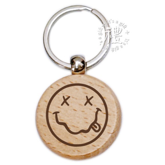 【文創鑰匙圈】(表情) 原木鑰匙圈 婚禮小禮品 開店禮品 客製化禮品 小禮物 活動贈品 客製化贈品 訂製禮品-規格圖6