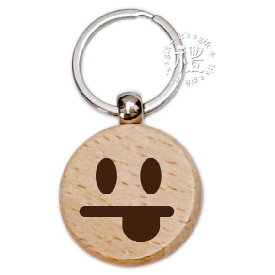 【文創鑰匙圈】(表情) 原木鑰匙圈 婚禮小禮品 開店禮品 客製化禮品 小禮物 活動贈品 客製化贈品 訂製禮品-規格圖6