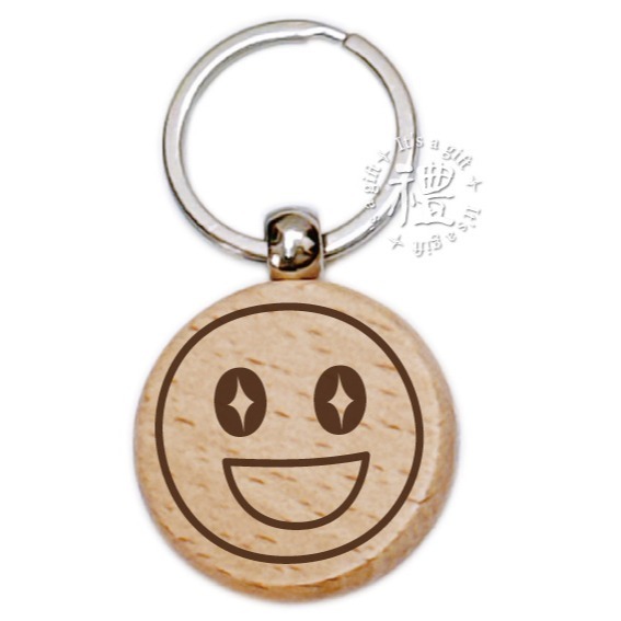 【文創鑰匙圈】(表情) 原木鑰匙圈 婚禮小禮品 開店禮品 客製化禮品 小禮物 活動贈品 客製化贈品 訂製禮品-規格圖6