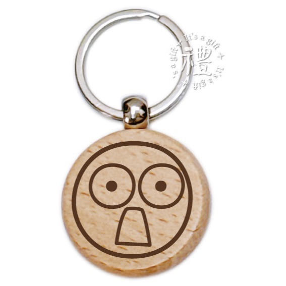 【文創鑰匙圈】(表情) 原木鑰匙圈 婚禮小禮品 開店禮品 客製化禮品 小禮物 活動贈品 客製化贈品 訂製禮品-規格圖6