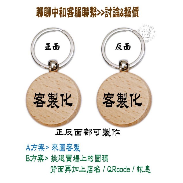 【文創鑰匙圈】原木鑰匙圈 (咖啡) 婚禮小禮品 紀念品 開店禮品 客製化禮品 小禮物 活動贈品 客製化贈品-規格圖6