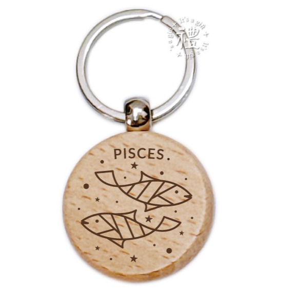 【文創鑰匙圈】原木鑰匙圈 (星座) 婚禮小禮品 開店禮品 紀念品 客製化禮品 小禮物 活動贈品 客製化贈品 訂製禮品-規格圖5