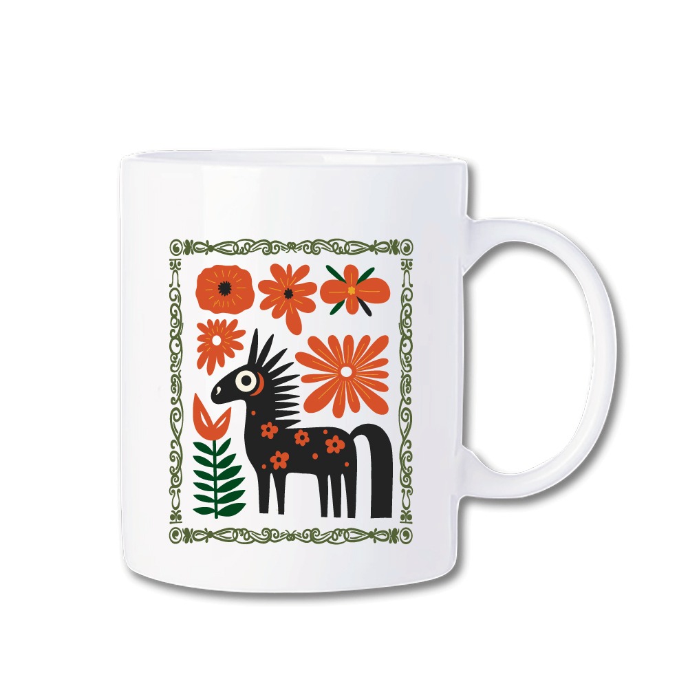 馬克杯【復古小馬】送杯墊 禮品 咖啡杯 節日禮品 情侶杯 禮物 水杯 陶瓷杯 牛奶杯 生日禮物-細節圖3