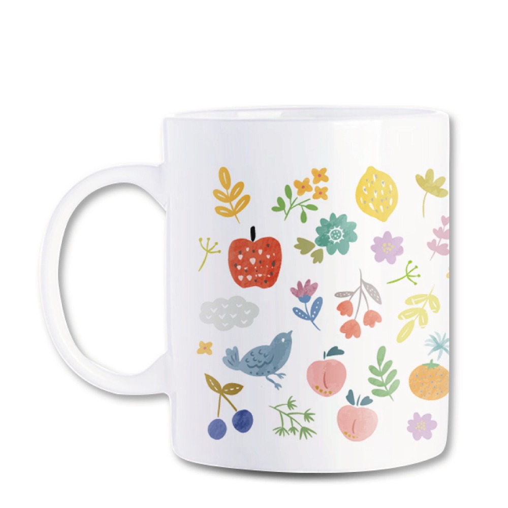 馬克杯【小清新01】330ml 送杯墊 禮品 咖啡杯 節日禮品 情侶杯 禮物 水杯 陶瓷杯 牛奶杯 生日禮物-細節圖3