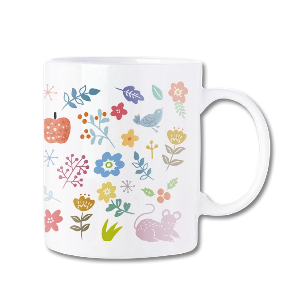 馬克杯【小清新03】330ml 送杯墊 禮品 咖啡杯 節日禮品 情侶杯 禮物 水杯 陶瓷杯 牛奶杯 生日禮物-細節圖2