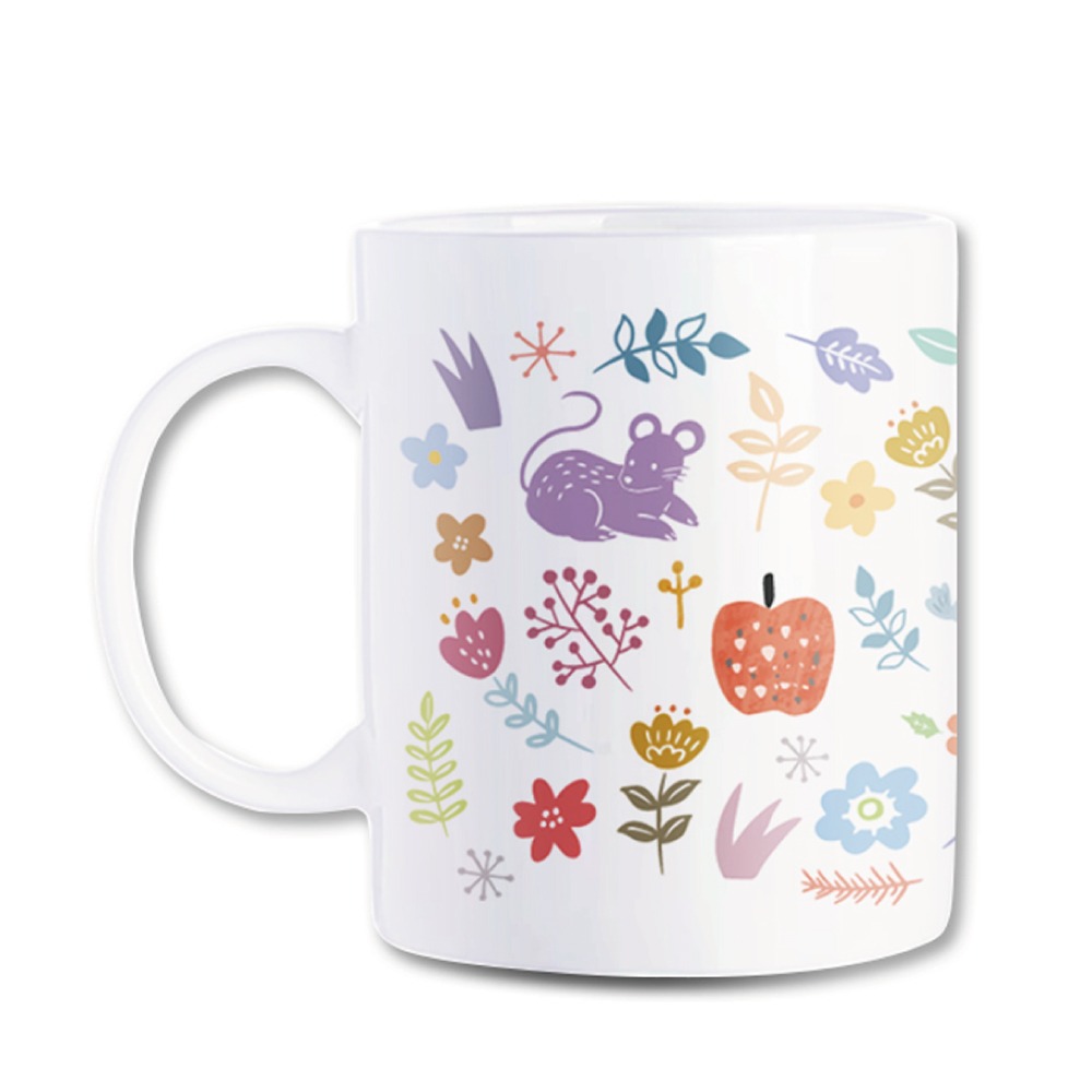 馬克杯【小清新03】330ml 送杯墊 禮品 咖啡杯 節日禮品 情侶杯 禮物 水杯 陶瓷杯 牛奶杯 生日禮物-細節圖3