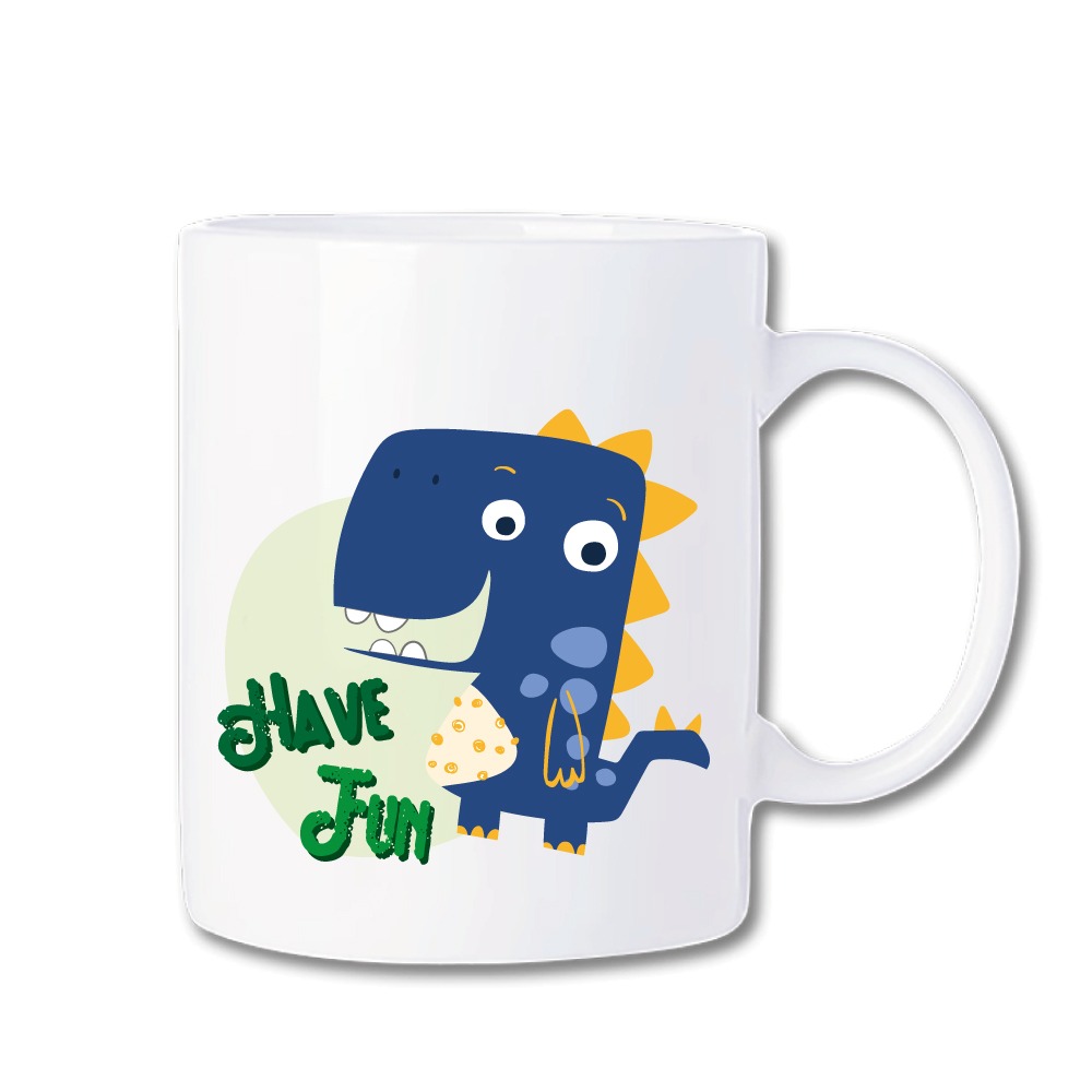 馬克杯【FUN恐龍】330ml 送杯墊 禮品 咖啡杯 節日禮品 情侶杯 禮物 水杯 陶瓷杯 牛奶杯 生日禮物 馬克杯【-細節圖2