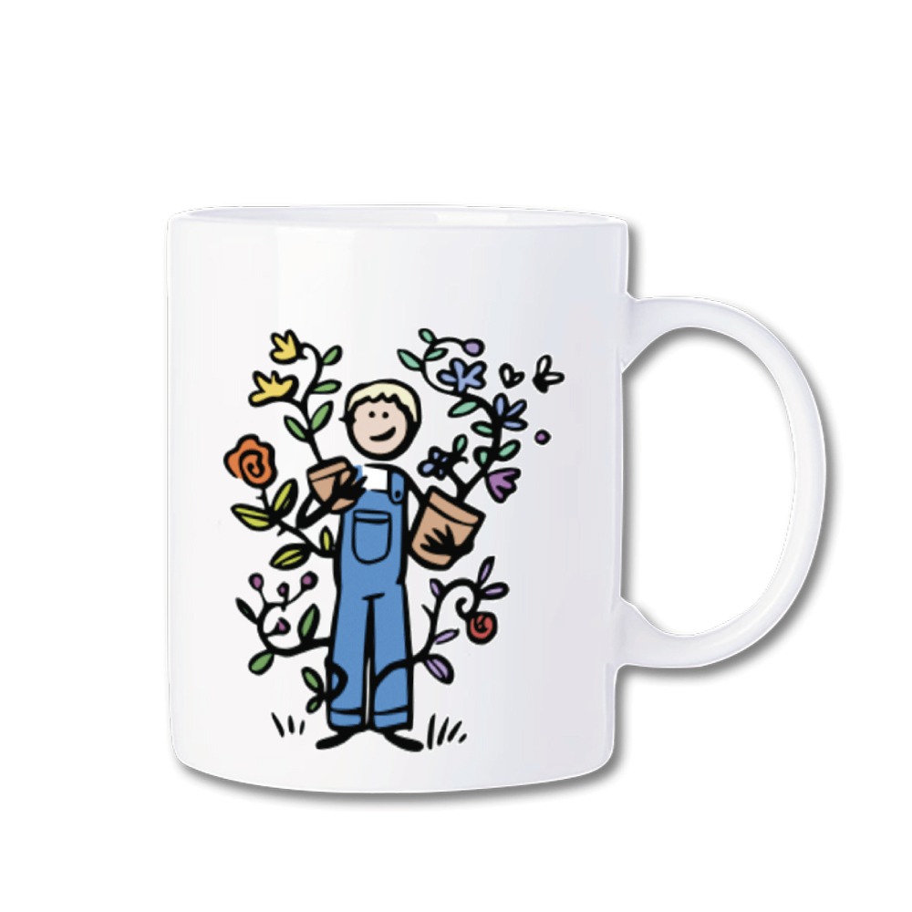 馬克杯【愛的園丁】情侶版 330ml  (送杯墊)-細節圖4