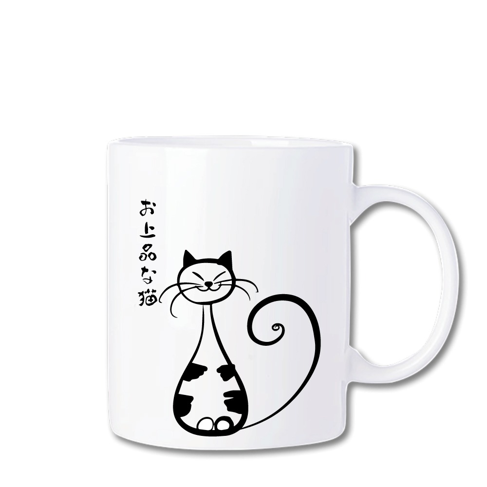 馬克杯 330ml 【優雅貓 喵喵杯】 (送杯墊)-細節圖2