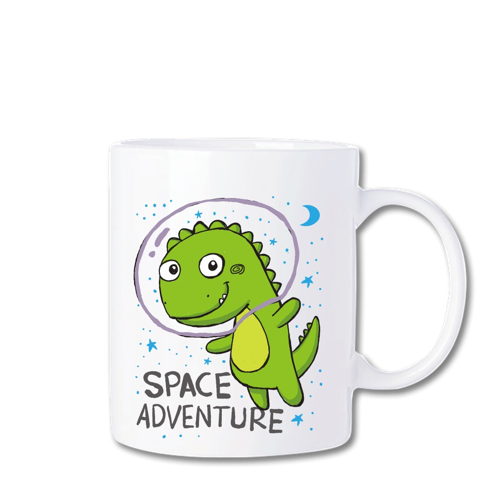 馬克杯 330ml 【SPACE 小恐龍】 (送杯墊)-細節圖2