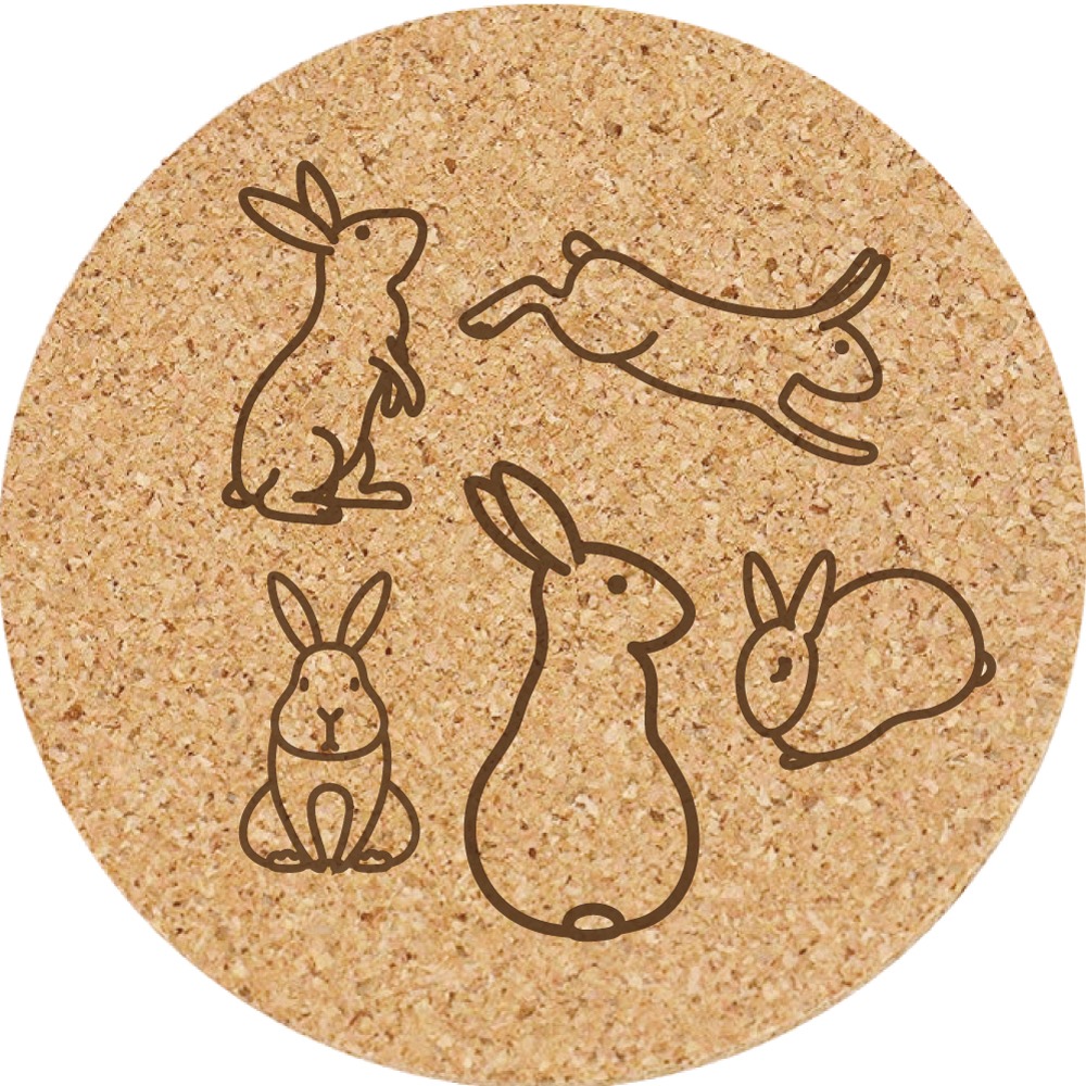餐墊 杯墊 軟木塞杯墊 (中秋節/兔子) 客製化 小禮品 生日禮物 訂製禮品 個性杯墊 小禮物 禮品 結婚禮品-規格圖5