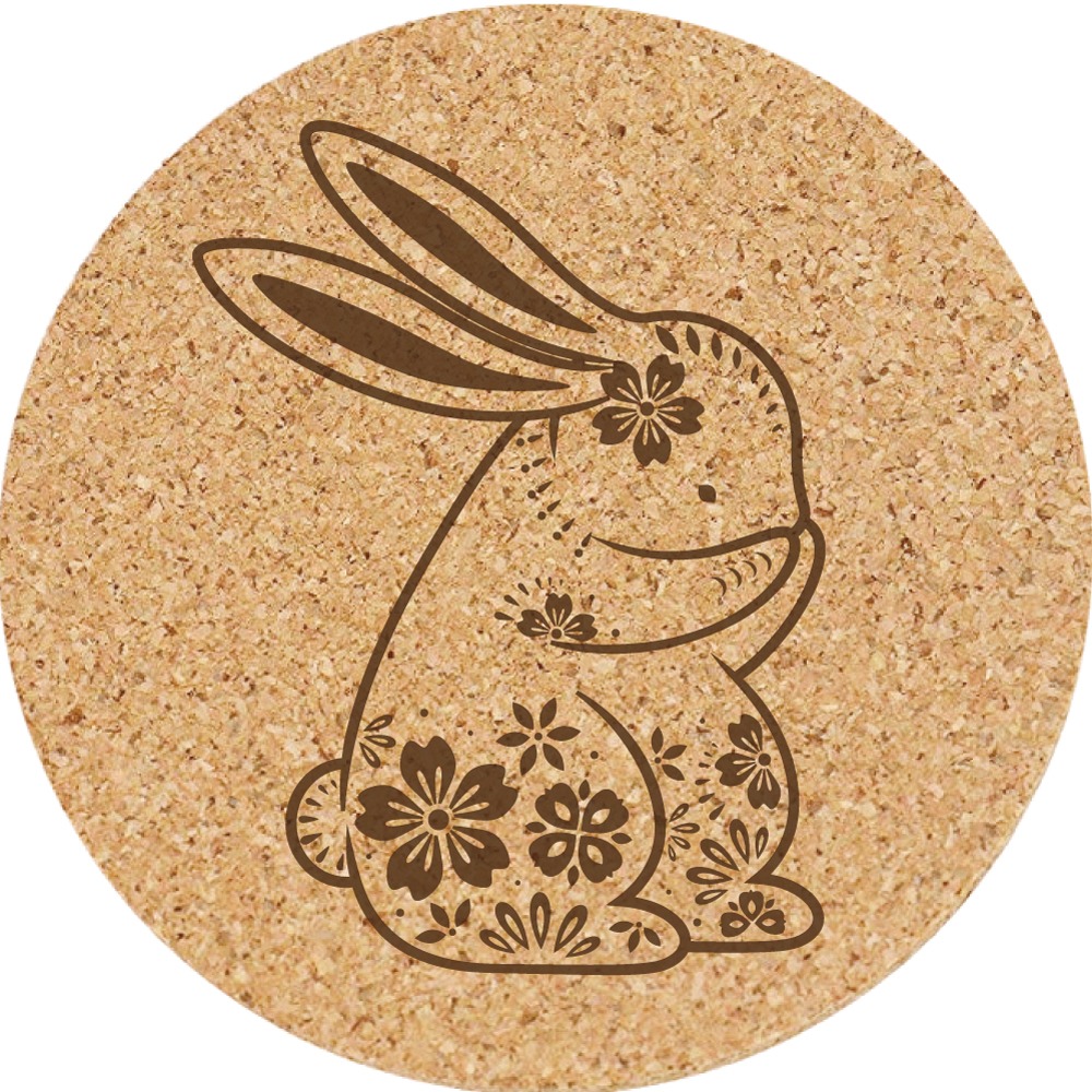 餐墊 杯墊 軟木塞杯墊 (中秋節/兔子) 客製化 小禮品 生日禮物 訂製禮品 個性杯墊 小禮物 禮品 結婚禮品-規格圖5