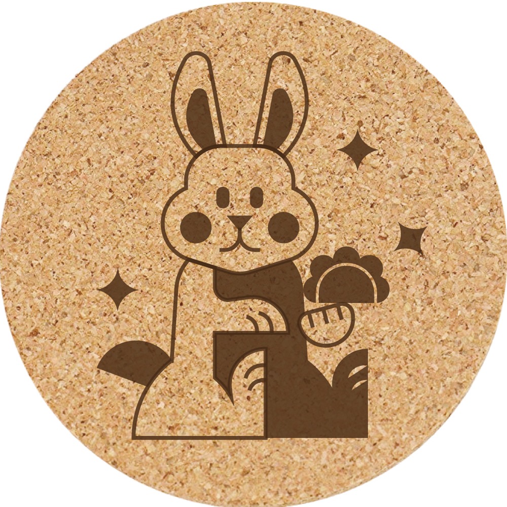 餐墊 杯墊 軟木塞杯墊 (中秋節/兔子) 客製化 小禮品 生日禮物 訂製禮品 個性杯墊 小禮物 禮品 結婚禮品-規格圖5