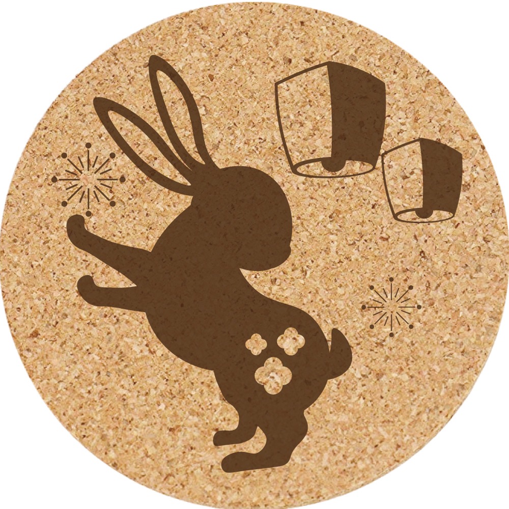 餐墊 杯墊 軟木塞杯墊 (中秋節/兔子) 客製化 小禮品 生日禮物 訂製禮品 個性杯墊 小禮物 禮品 結婚禮品-規格圖5