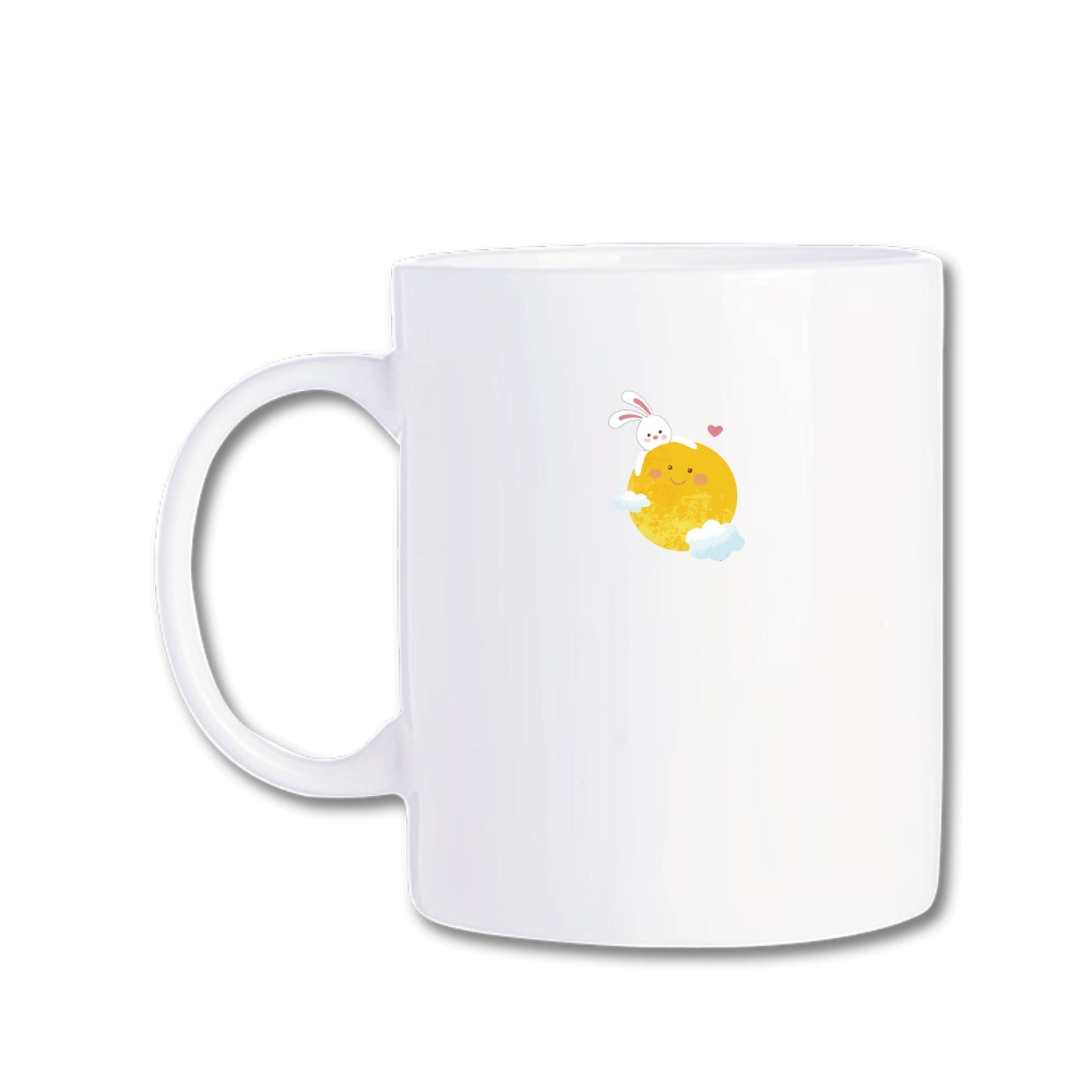 馬克杯 330ml 【中秋系列 玉兔兔趴月】 (送杯墊)-細節圖3