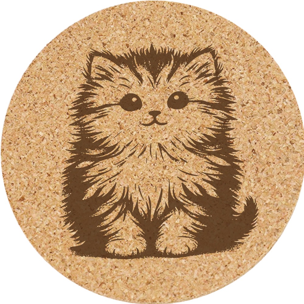 【軟木杯墊】活動贈品 (寵物∣貓 CAT) 開店禮物 客製化贈品 小禮品 杯墊 婚禮小物 客製化贈品 生日禮物 記念品-細節圖3