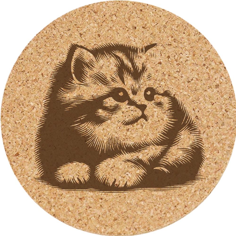 【軟木杯墊】活動贈品 (寵物∣貓 CAT) 開店禮物 客製化贈品 小禮品 杯墊 婚禮小物 客製化贈品 生日禮物 記念品-規格圖5