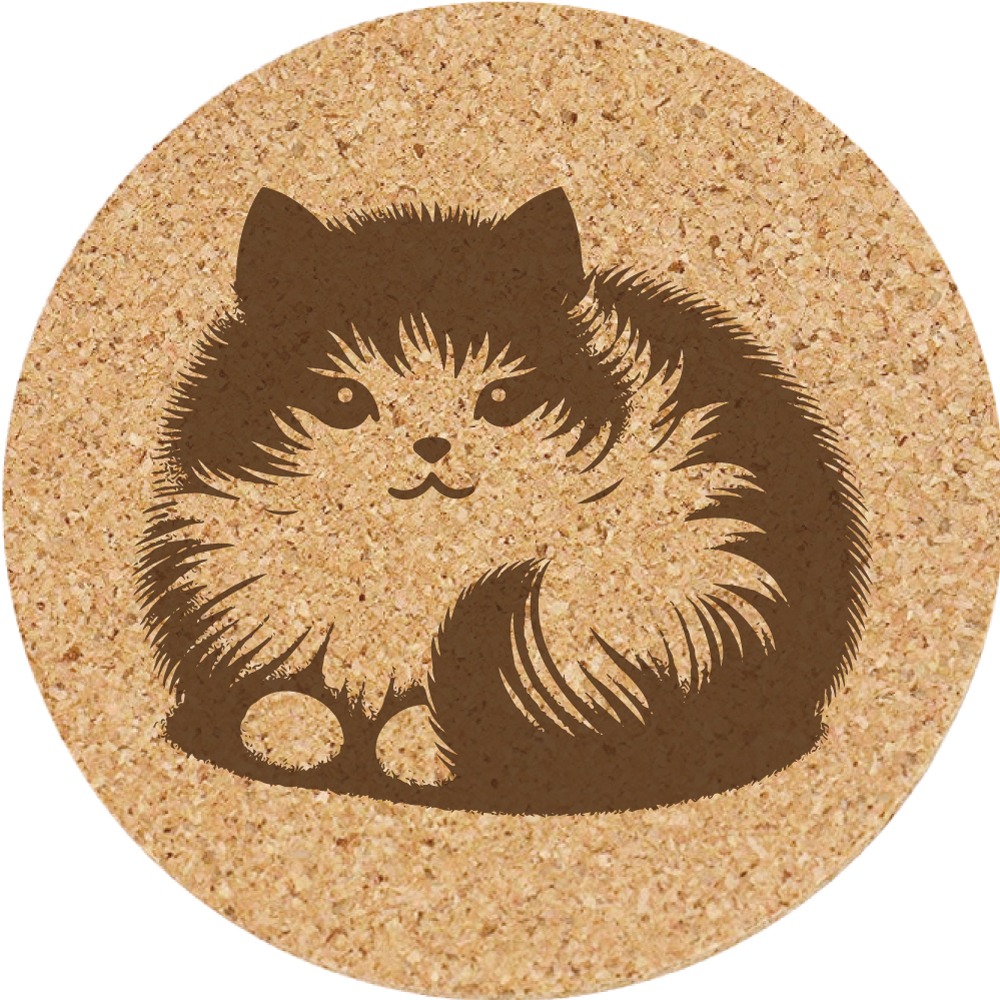 【軟木杯墊】活動贈品 (寵物∣貓 CAT) 開店禮物 客製化贈品 小禮品 杯墊 婚禮小物 客製化贈品 生日禮物 記念品-規格圖5