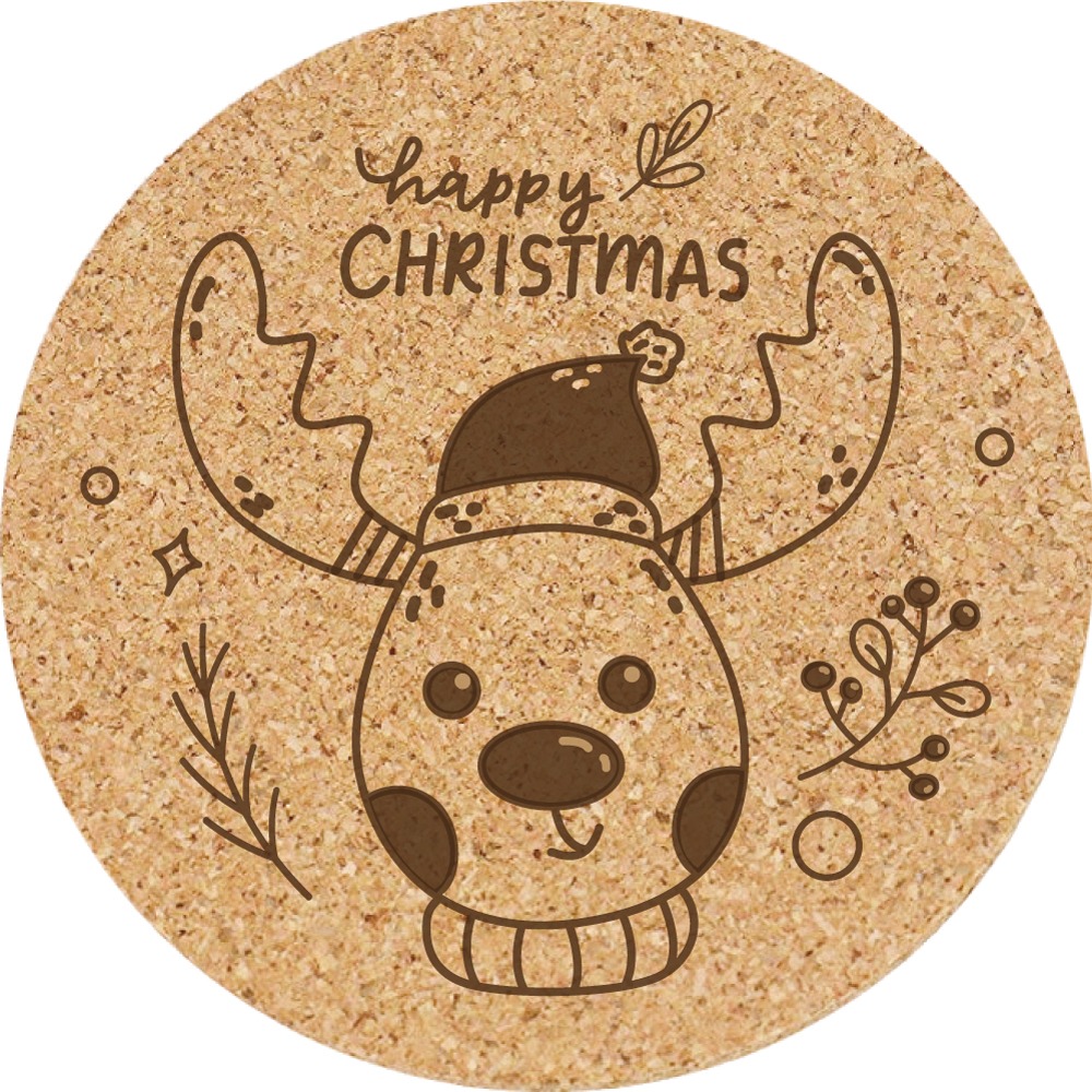 交換禮物【聖誕節】軟木杯墊 聖誕禮物 杯墊 客製化禮品 店來店禮 小禮物 活動贈品 生日禮物-規格圖5