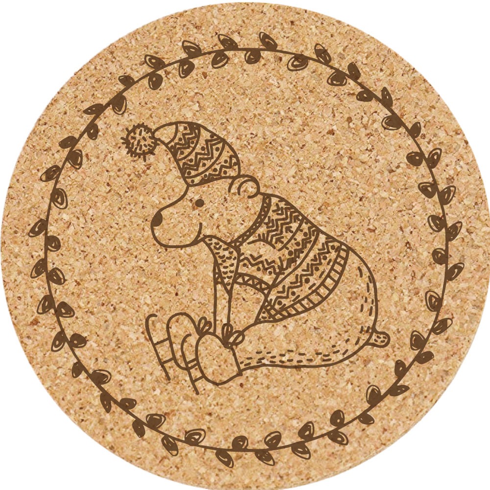 交換禮物【聖誕節】軟木杯墊 聖誕禮物 杯墊 客製化禮品 店來店禮 小禮物 活動贈品 生日禮物-規格圖5