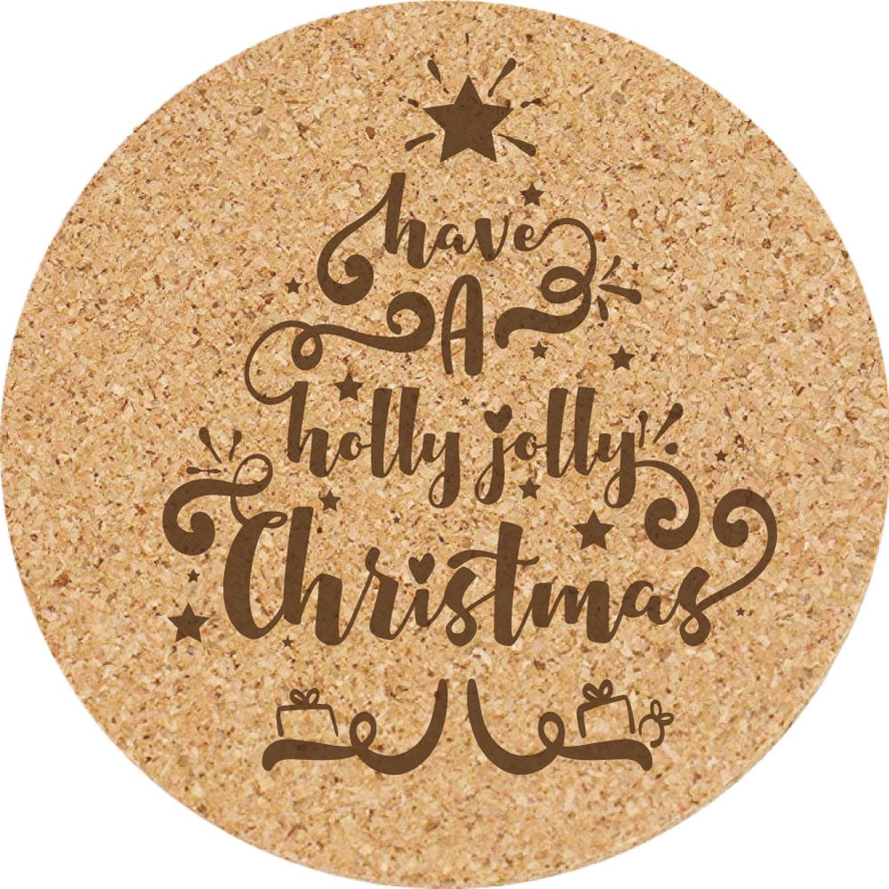 聖誕軟木杯墊 E02