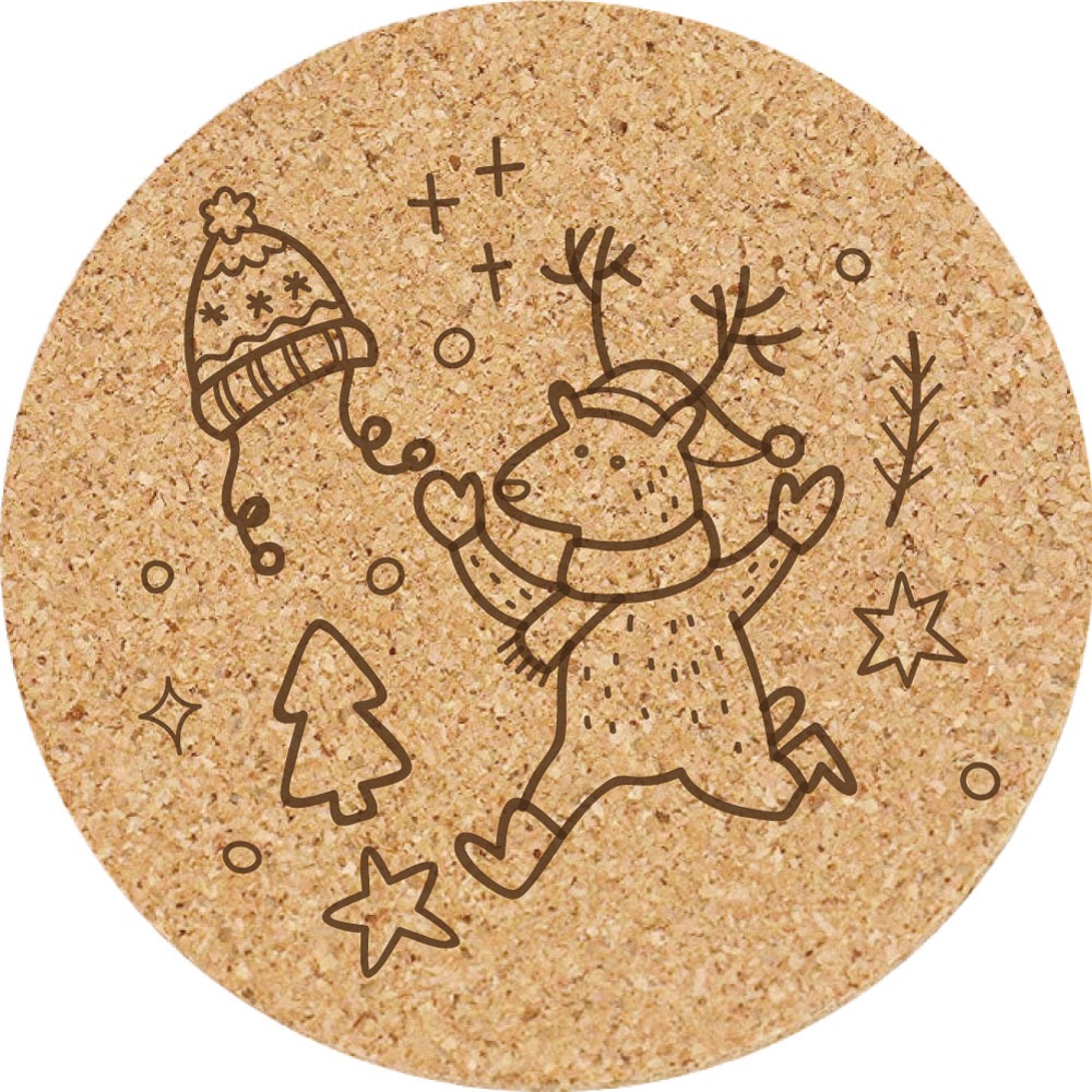 聖誕軟木杯墊 F02