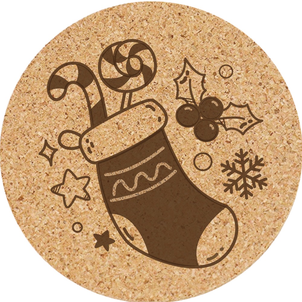 聖誕軟木杯墊 A04