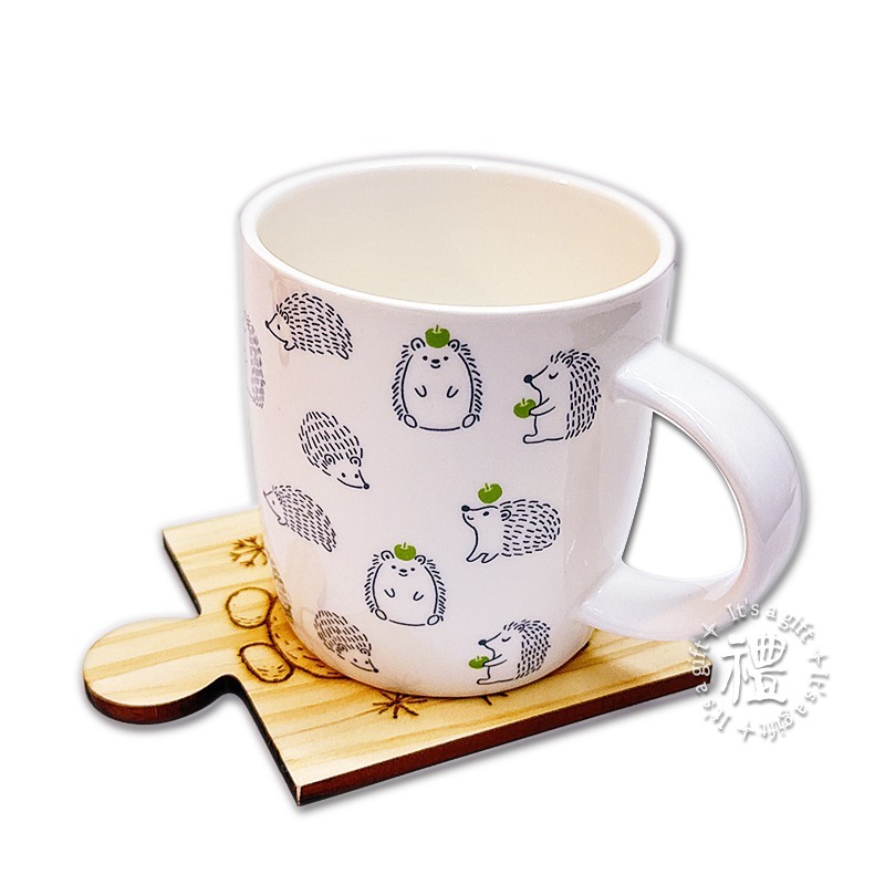 實木拼圖杯墊 (聖誕節) 一組四入 是杯墊也是鍋墊 交換禮物 禮品 聖誕禮品 個性杯墊 小禮物 辦公室療癒小物-細節圖3