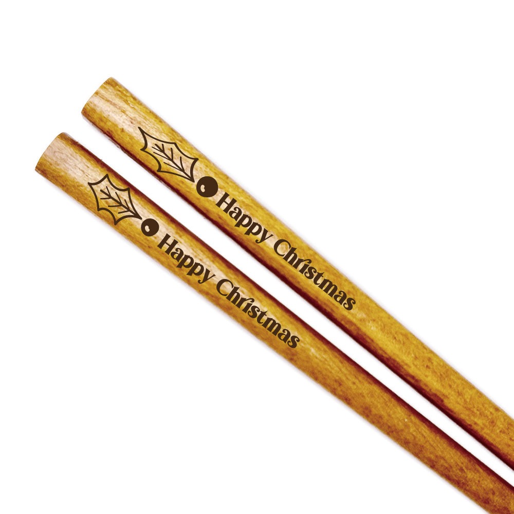 【聖誕限定原木筷】聖誕筷子 聖誕禮物 筷子 禮品 交換禮物 筷子 木筷-細節圖4