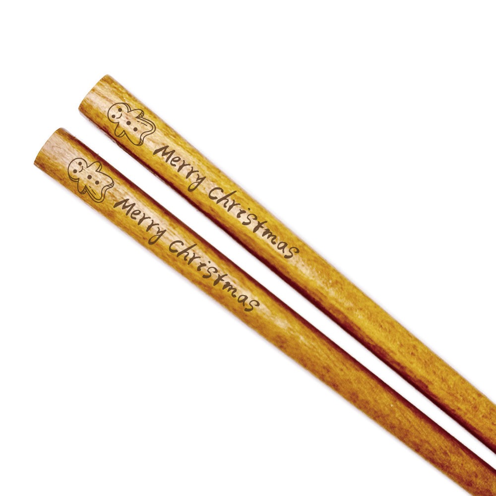 【聖誕限定原木筷】聖誕筷子 聖誕禮物 筷子 禮品 交換禮物 筷子 木筷-規格圖4