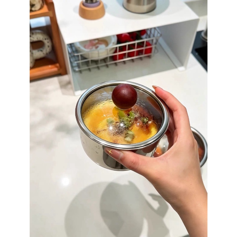 廚房小白也能變廚神!🍽這個【304帶蓋不鏽鋼蒸碗】-細節圖3