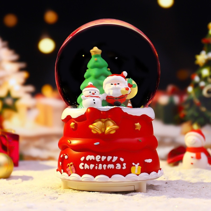 【🎄叮叮噹 叮叮噹🎄聖誕音樂鈴 】聖誕水晶球音樂盒 音樂鈴 聖誕節 飄雪水晶球 交換禮物 聖誕禮物-規格圖3