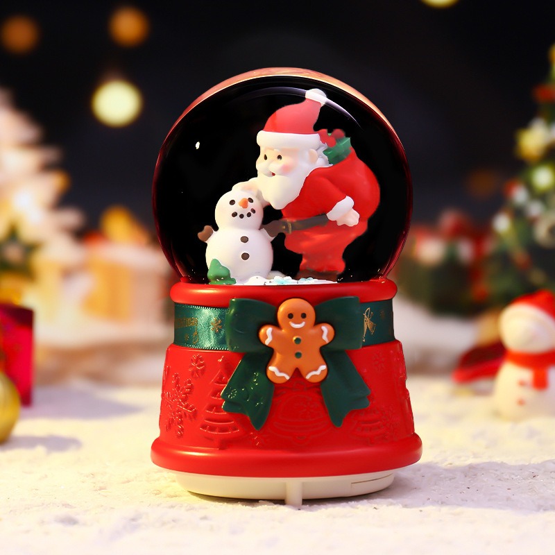 【🎄叮叮噹 叮叮噹🎄聖誕音樂鈴 】聖誕水晶球音樂盒 音樂鈴 聖誕節 飄雪水晶球 交換禮物 聖誕禮物-規格圖3