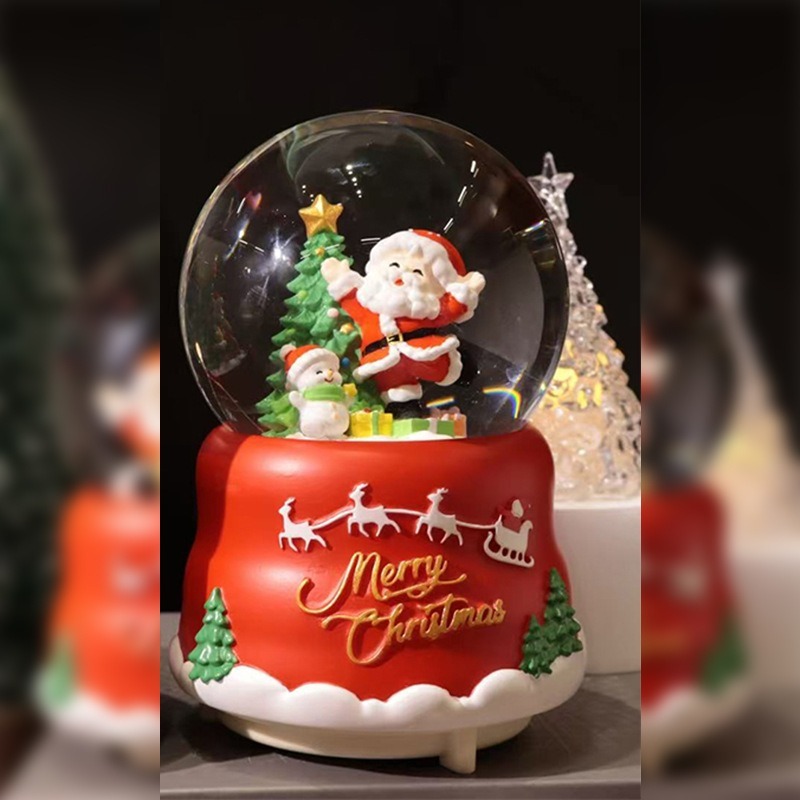 【🎄叮叮噹 叮叮噹🎄聖誕音樂鈴 】聖誕水晶球音樂盒 音樂鈴 聖誕節 飄雪水晶球 交換禮物 聖誕禮物-規格圖3