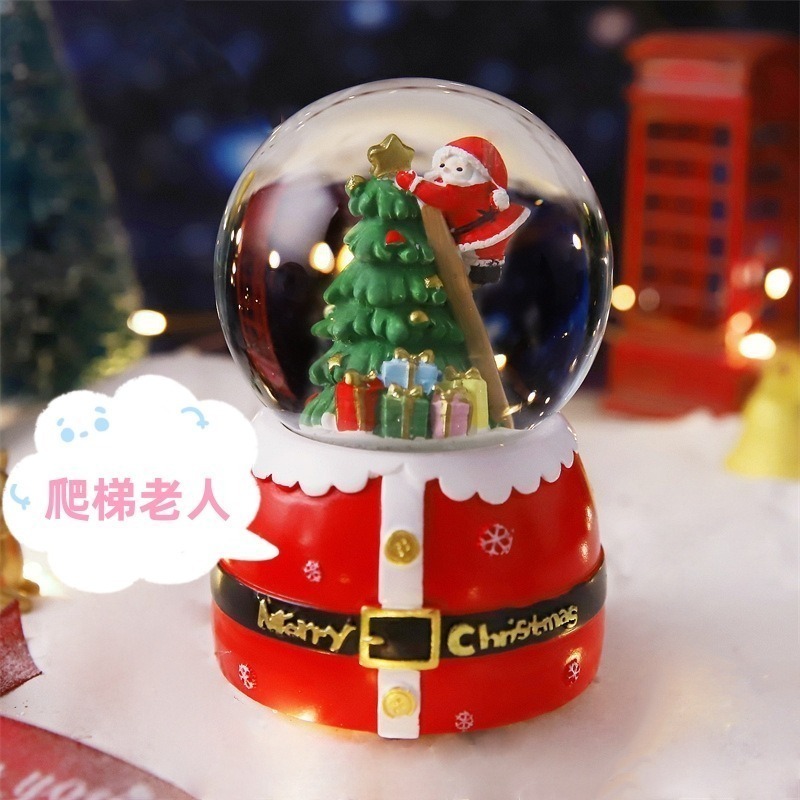 【🎄叮叮噹 叮叮噹🎄聖誕音樂鈴 】聖誕水晶球音樂盒 音樂鈴 聖誕節 飄雪水晶球 交換禮物 聖誕禮物-規格圖3
