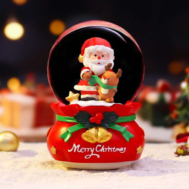 【🎄叮叮噹 叮叮噹🎄聖誕音樂鈴 】聖誕水晶球音樂盒 音樂鈴 聖誕節 飄雪水晶球 交換禮物 聖誕禮物-規格圖3