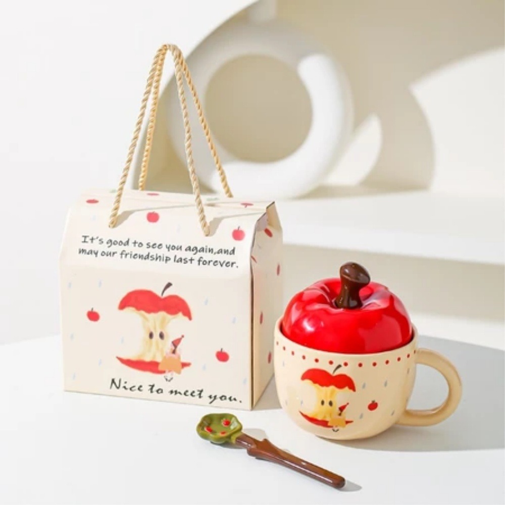 女孩蘋果馬克杯-手提盒