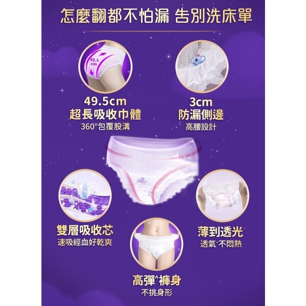 好自在熊抱系列 超柔安睡褲 FREE SIZE  熊抱安睡褲M 即期品現貨-細節圖4