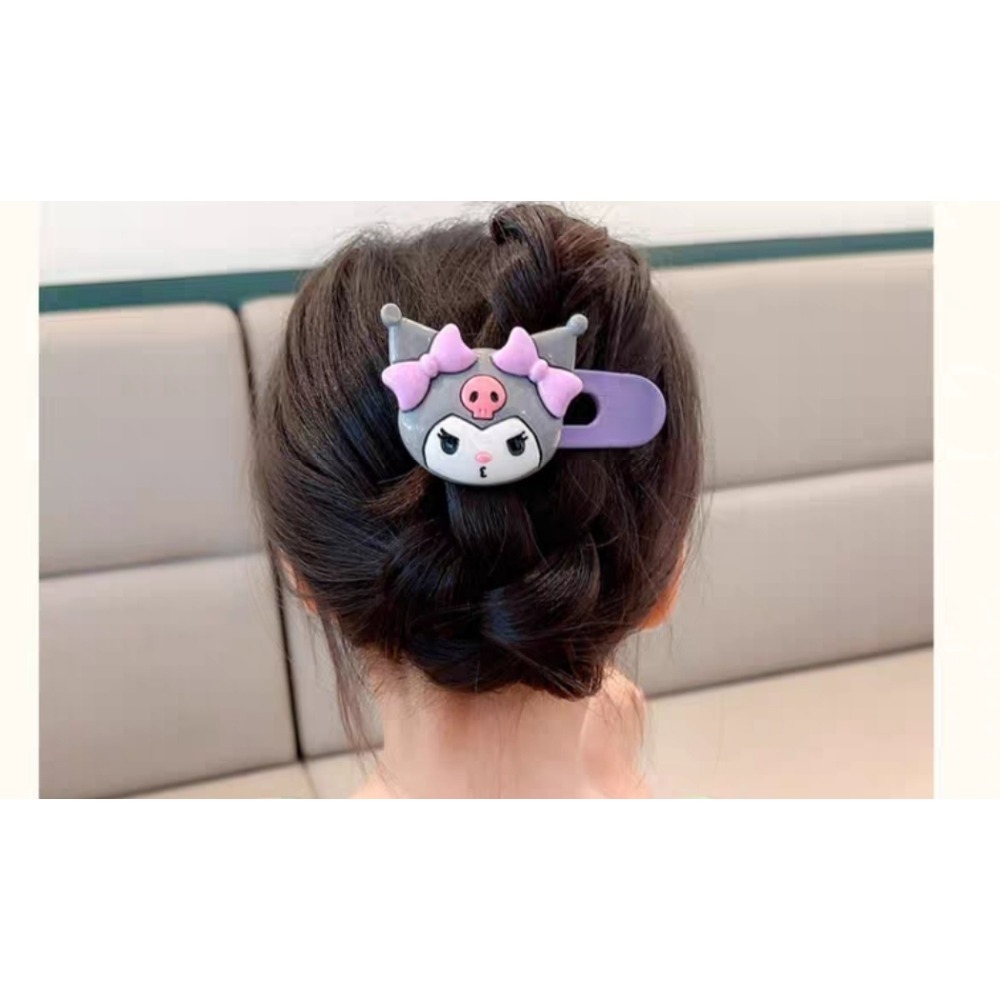 兒童髮夾 大臉卡通 庫洛米 美樂蒂 布丁狗 藍色玉桂狗 髮夾女童碎髮流海側邊夾 女孩後腦勺髮卡 現貨-細節圖8