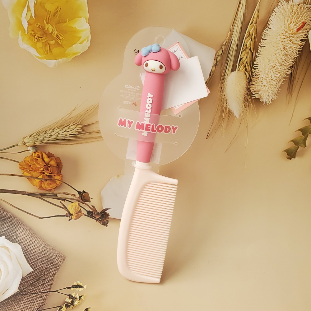 三麗鷗 正版庫洛米 美樂蒂 玉桂狗兒童可爱梳子女童長髮不傷頭皮家用梳女孩馬尾梳 現貨-規格圖2