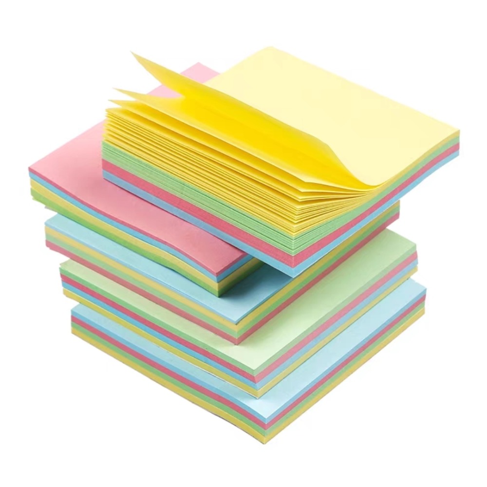 彩虹便利貼 小学學生專用 辦公用黏性强彩色便利貼 家庭備忘錄 初中生筆記貼索引可手寫撕備忘貼纸 12本／入 現貨-細節圖3