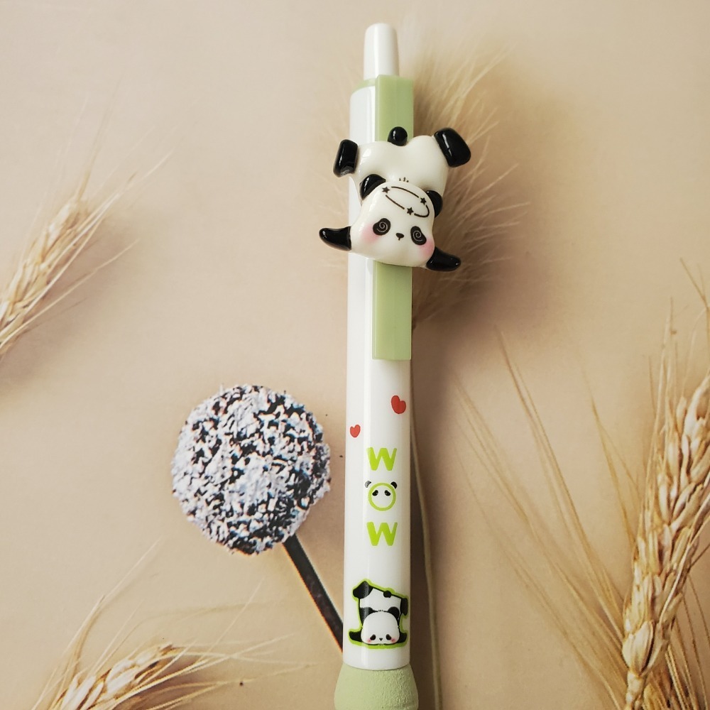 PAMDA 熊貓筆 花花果賴 速乾順滑0.5 黑色 原子筆 簽字筆 隨機1款  現貨-細節圖2