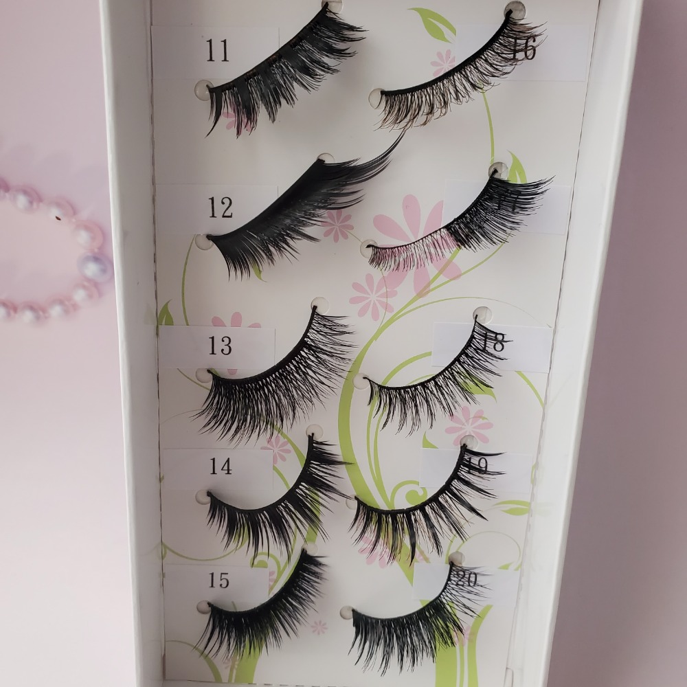 萌媚假睫毛 人造纖維 5對裝  現貨-細節圖4