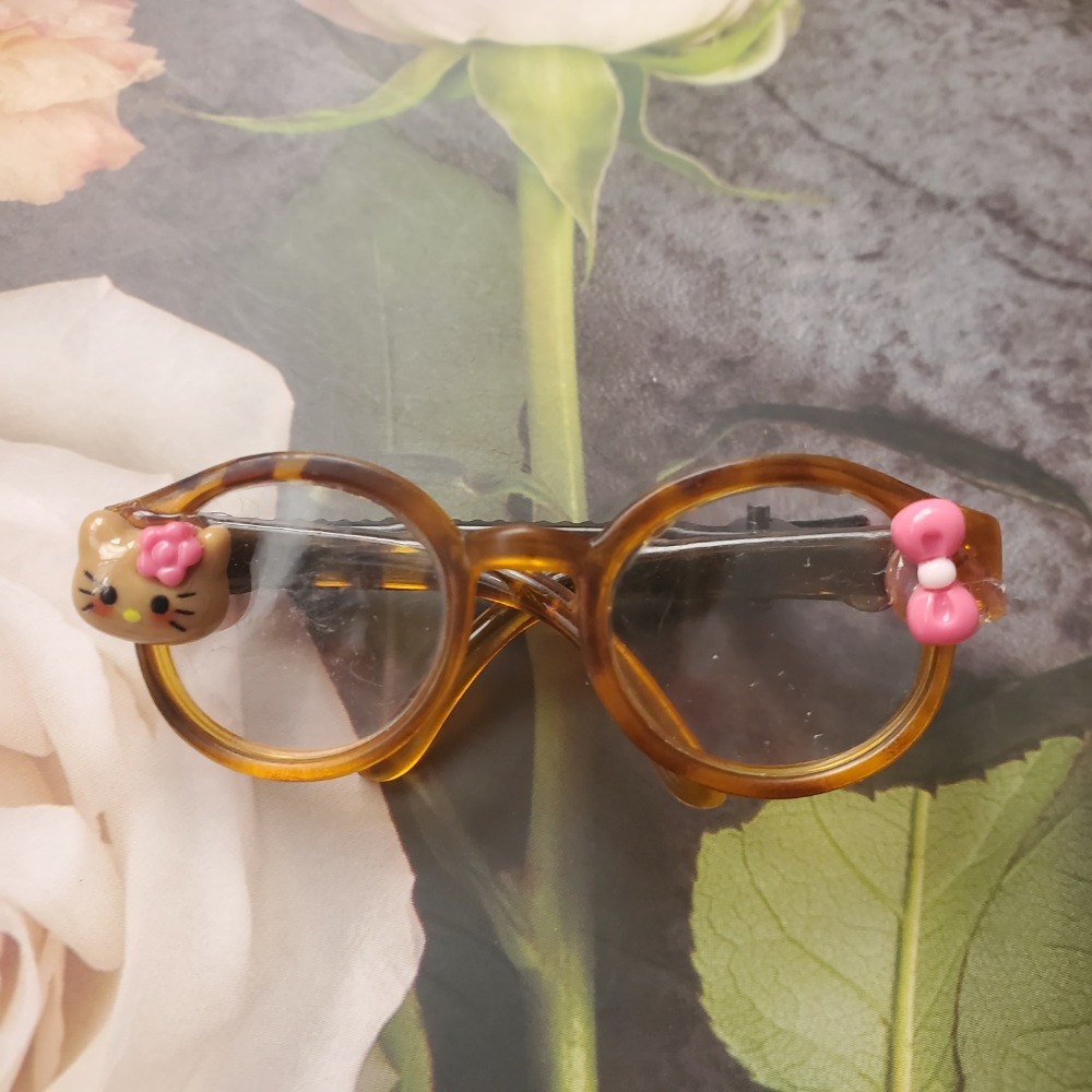 眼鏡造型髮夾（多款入）👓 瀏海夾 邊夾 髮夾 ✨ 平價好物 質感配件 琥珀/粉色/卡色 現貨-細節圖3