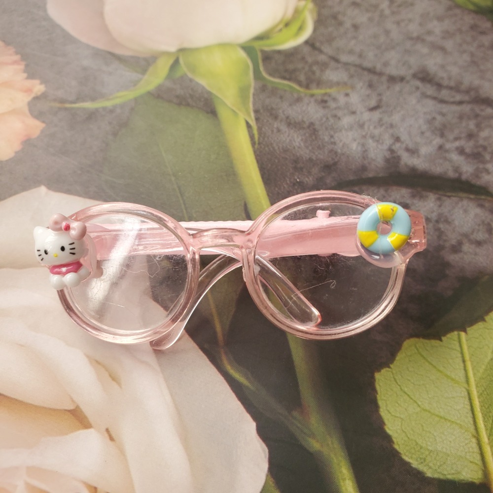 眼鏡造型髮夾（多款入）👓 瀏海夾 邊夾 髮夾 ✨ 平價好物 質感配件 琥珀/粉色/卡色 現貨-細節圖4